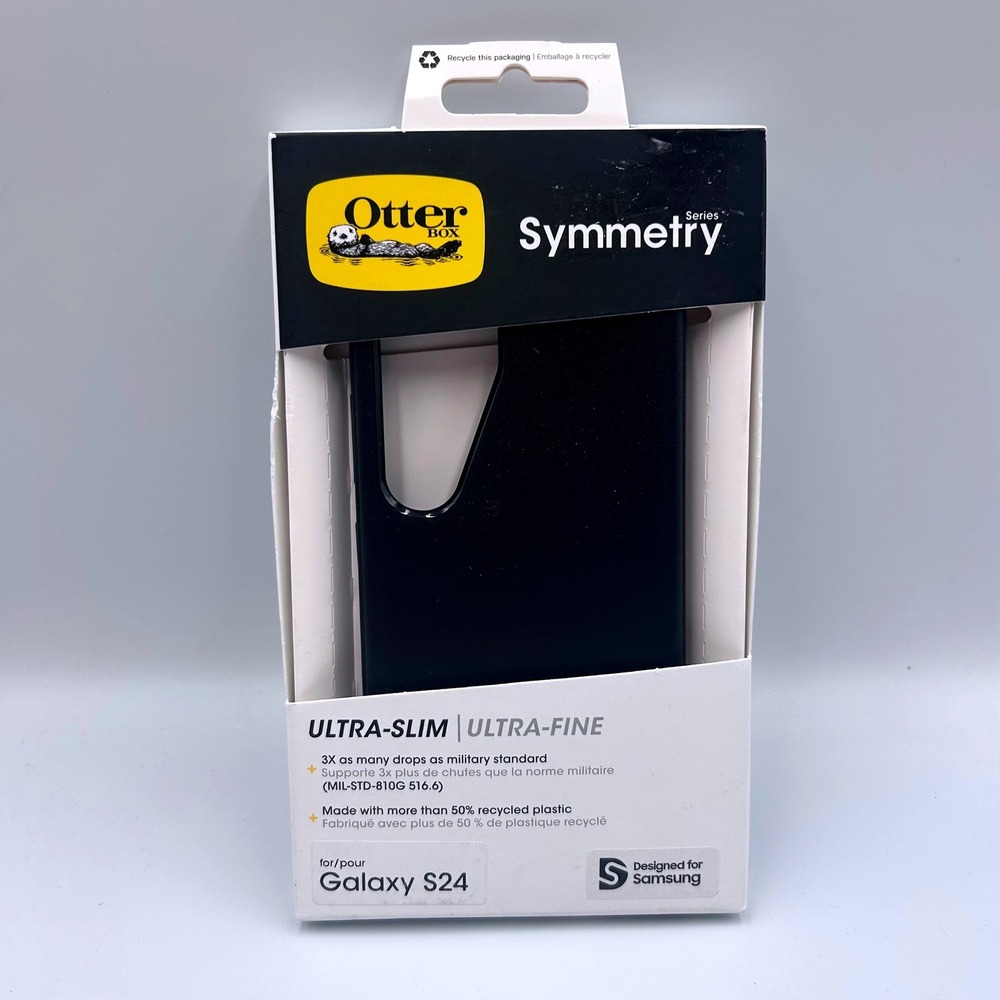 OtterBox Symmetry Series Case for Samsung Galaxy S24 Black Ultra Slim Protective